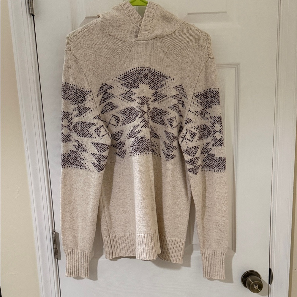 American Eagle Outfitters Cream and Purple Hoodie
